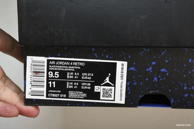 HYPE 4 Black Game Jordan CT8527-018 Retro Royal 0705
